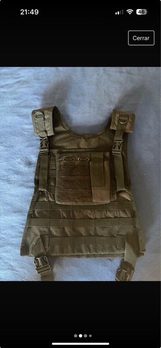 traje airsoft + Chaleco + Funda arma airsoft
