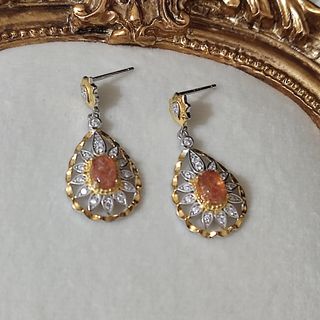 Pendientes de plata Sunstone