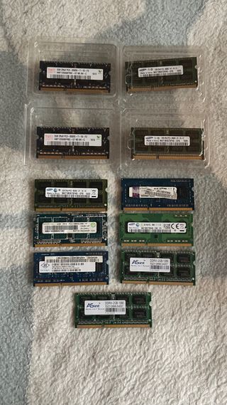 Memorias RAM 2GB ddr3 de portatiles