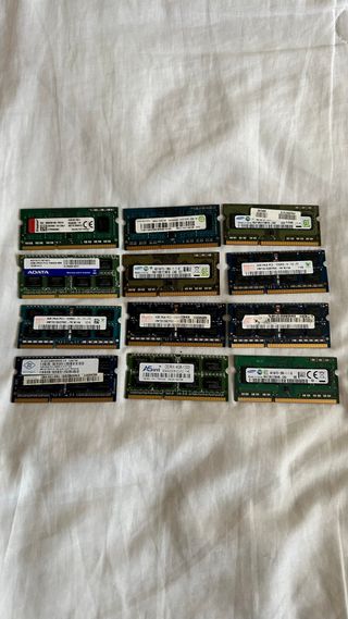 Memorias RAM 4GB ddr3 de portatiles