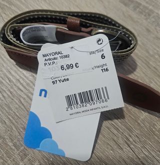 Cinturón de niño Mayoral