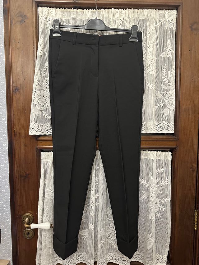 Pantalone nero in tessuto stretch taglia 40