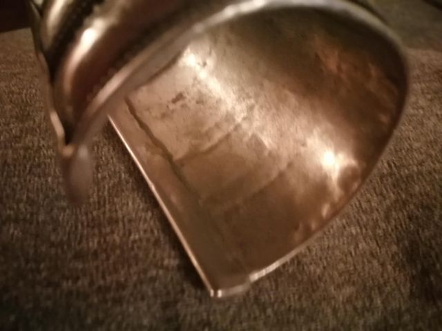 BRACCIALE ORIENTALE ARGENTO ANTICO 9 CM PESA 70 GR