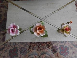 3 flores de porcelana capodimonte italia