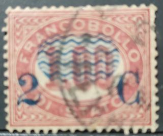 Regno 1878 Soprastampato 2 C usato