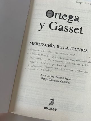 Ortega : meditación sobre la técnica