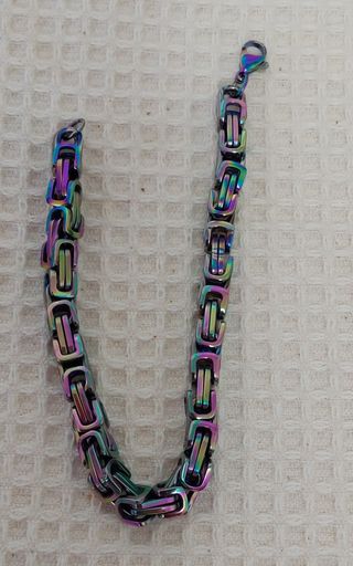 Pulsera Bizantina para hombre.Acero inoxidable 