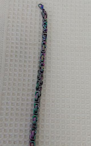 Pulsera Bizantina para hombre.Acero inoxidable 