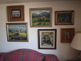 Cuadro p. ortiz ,paisaje bosque