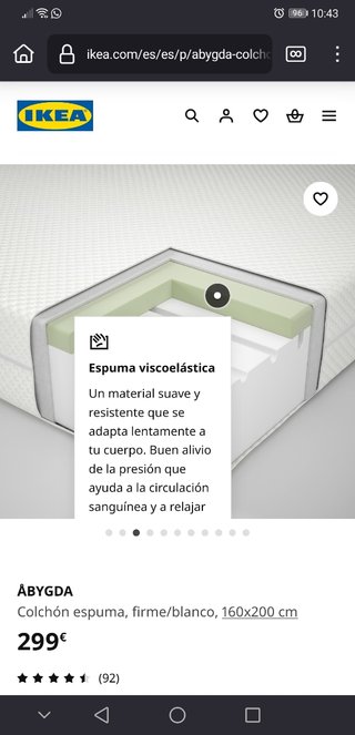 Cama doble forja blanca Ikea 160x200 cm
