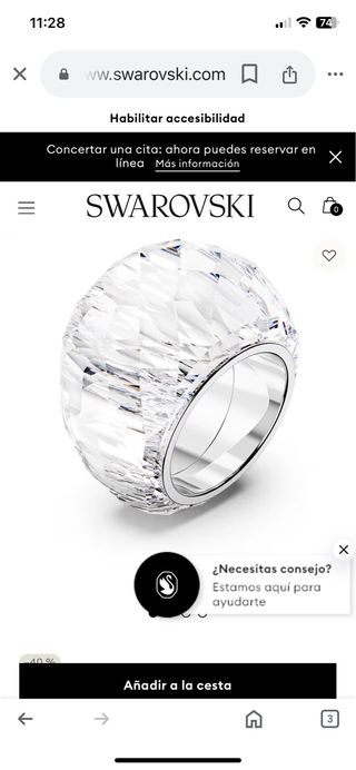 Anillo Lucen Swarovski 5681534  Talla 52