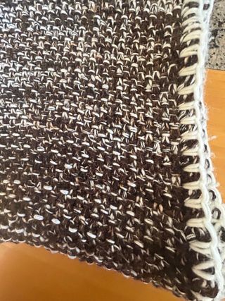 Sciarpone in lana fatto a mano