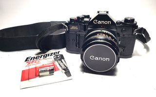 Canon A- 1 con objetivo Canon f=50mm/1:1,8 S.C.