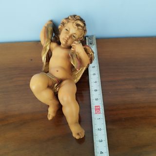 Tris di angeli in legno artigianali