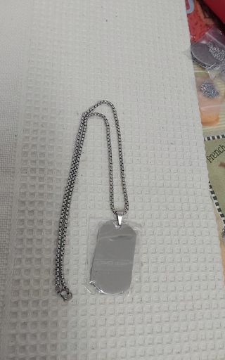 Colgante hombre placa Militar básica