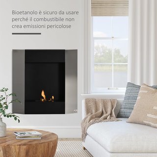 Camino Bioetanolo da Parete con Serbatoio da 0.7L
