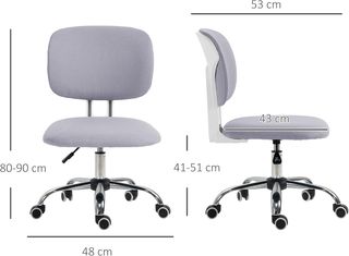 Sedia da Ufficio ad Altezza Regolabile in Tessuto