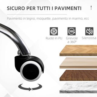Sedia da Ufficio ad Altezza Regolabile in Tessuto