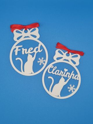 Bola de Natal com Gato