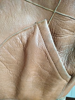 Chaquetón piel mujer reversible