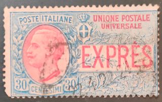 Regno 1908 30 c. Espresso usato