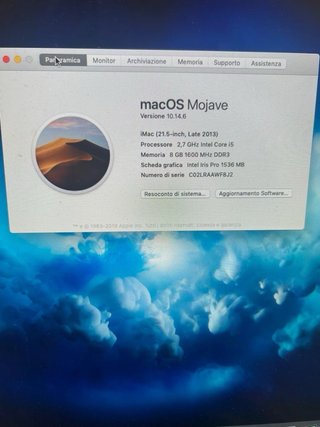 IMac 21,5 pollici 2013