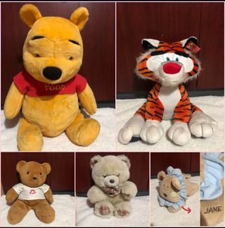Lote peluches (Winnie de Pooh, tigre...).