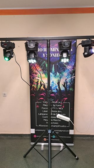 ✅️Tripode iluminación + 2 Beam y 2 Led Wash Movil