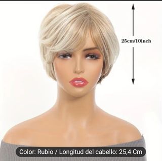 Peluca blanca de ombre rubia ceniza