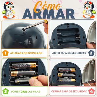 Atrapa al pingüino, ayuda a gatear al bebé.