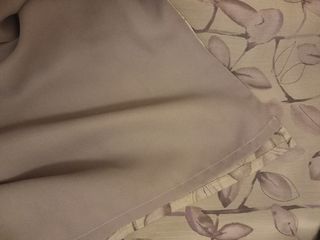 Falda de gasa de seda gris estampada