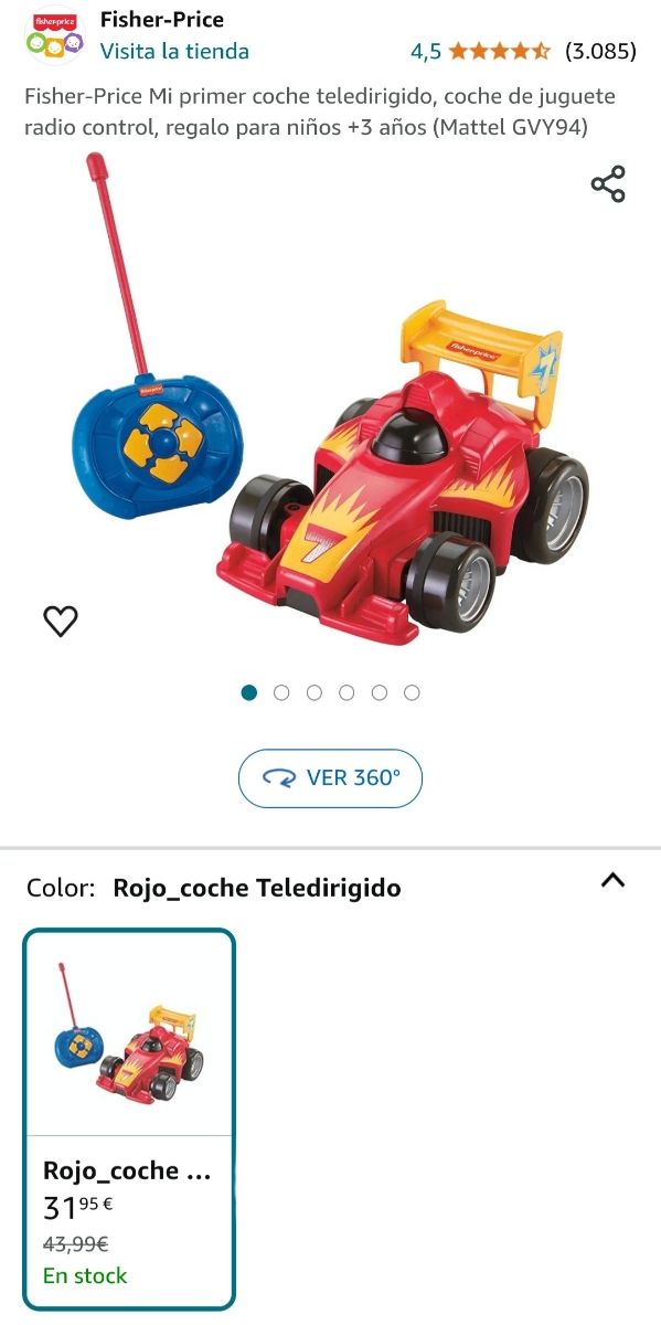 Coche teledirigido fisher price