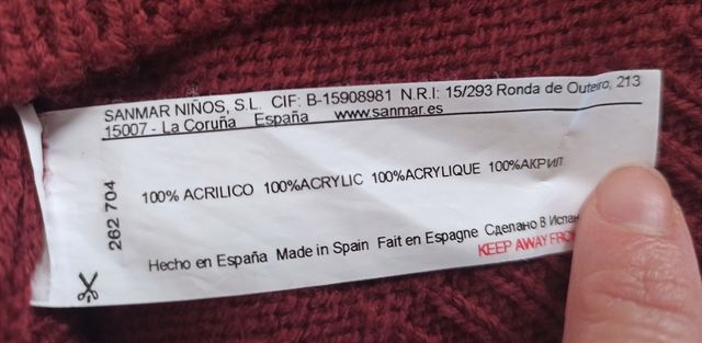 Jersei calentito niño Sanmar