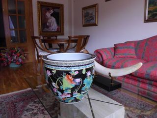 Jarron porcelana china pintado a mano