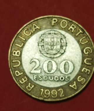 Moneda 200 escudos Portugal 1992