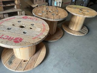 ♻️MESAS BOBINAS CARRETE MADERA CABLE CHILLPALET 🧵‼️