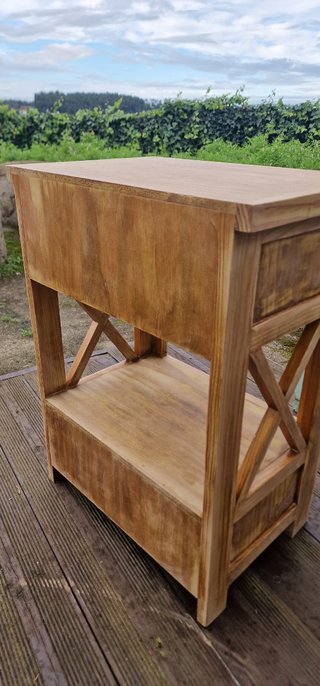 Mesita madera natural