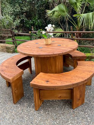 ♻️MESAS BOBINAS CARRETE MADERA CABLE CHILLPALET 🧵‼️