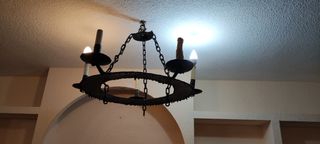 Lampara de forja / hierro de techo