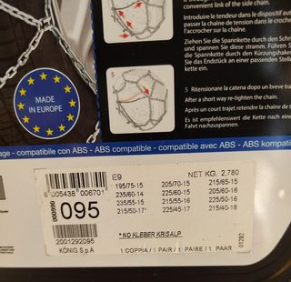 Cadenas nieve  konig de 9mm