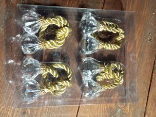 Set porta tovaglioli oro e cristallo