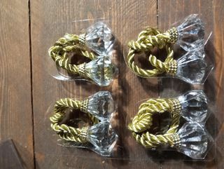 Set porta tovaglioli oro e cristallo