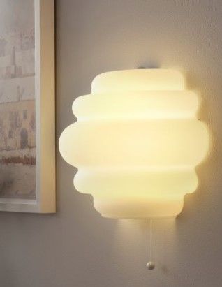 2 lámparas Ikea Vagland en vidrio blanco esmerilado