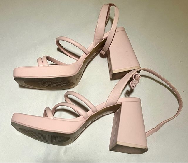 Sandalias Rosas Tacón STRADIVARIUS