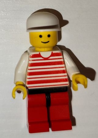Lego Vintage Town City Minifigure Camicia Righe