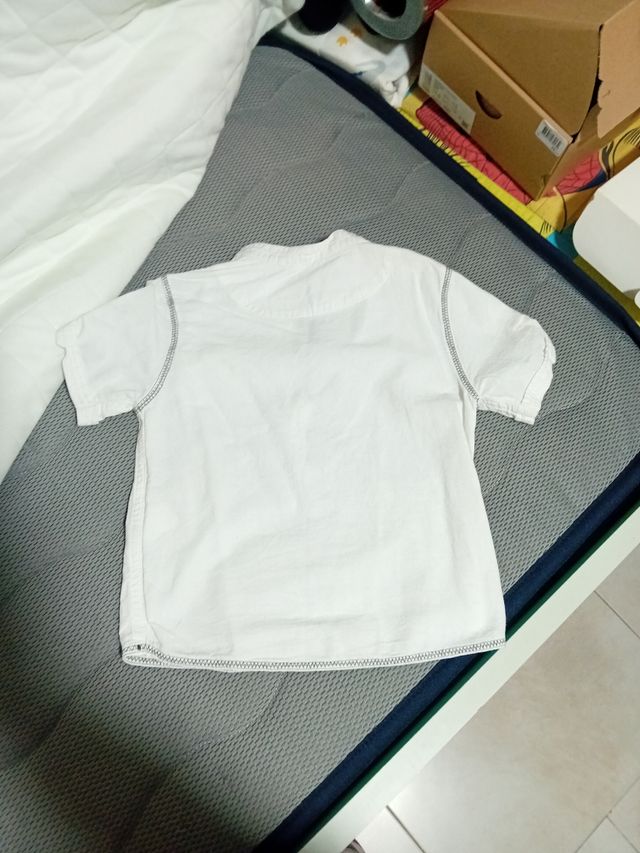 Camisa blanca niño manga corta