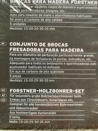 BROCAS PARA MADERA FORSTNER