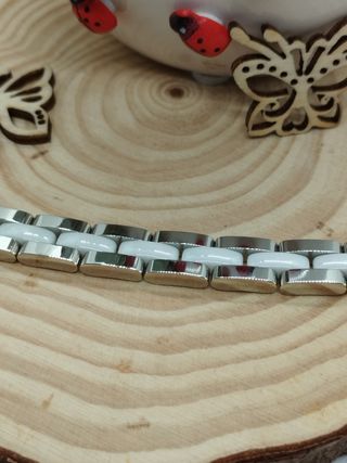 Pulsera chico  de acero y cerámica