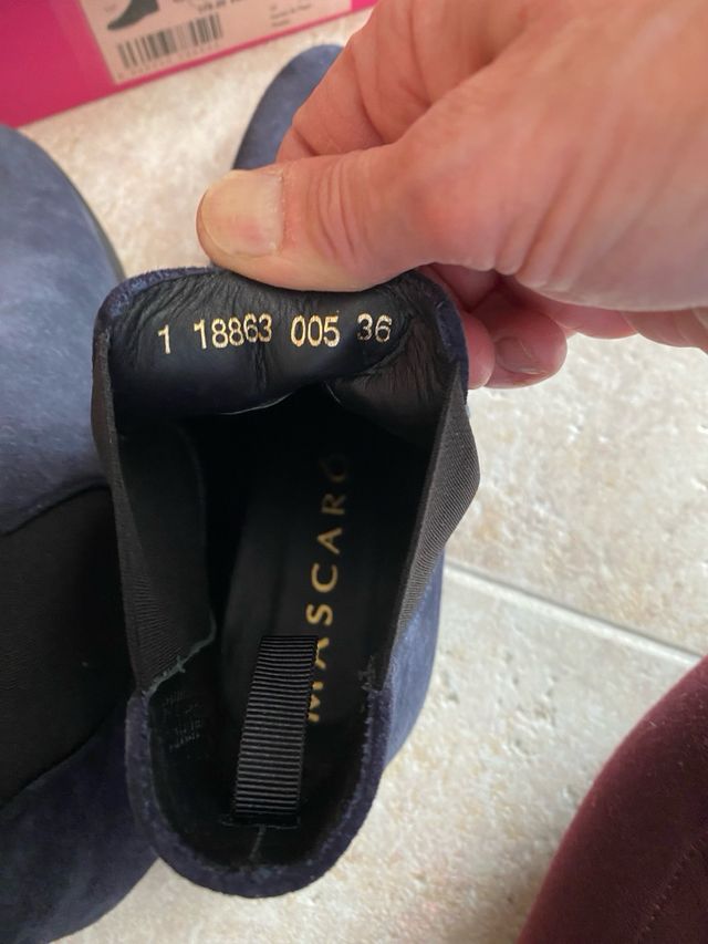 Botines piel azul marino Mascaro. Sin estrenar