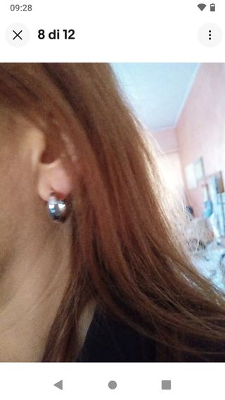 P21 orecchini cerchietto uomo 2cm inox